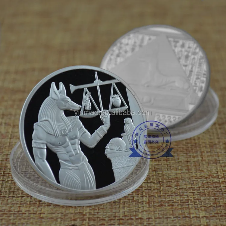 Egypt Anubis,The Scale of trial Coin, Factory direct sales cheap custom gold souvenir metal coin for sale antique