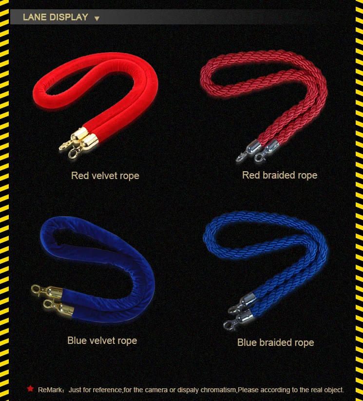 Superior quality stable railing stand with velvet rope,stainless steel stanchion H-121