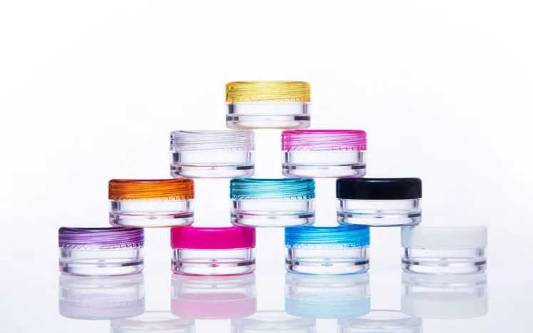 
Wholesale 3g/ml round clear plastic sample ps jar box 10pc/ pack 