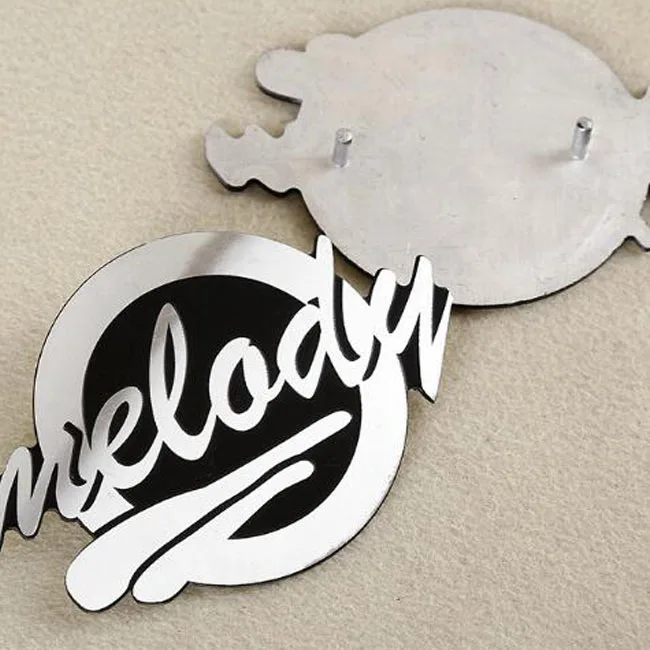 Custom brass enamel metal logo label for metal furniture logo