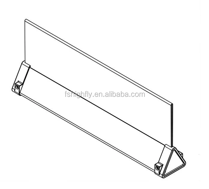 Supermarket Accessories Checkout Stand Counter Lane Plastic Acrylic Divider Bar