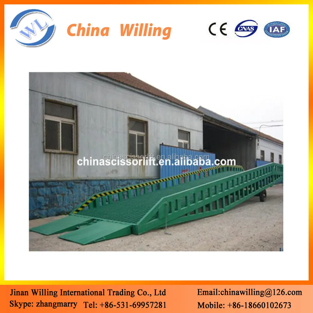 10 тонн ручной стыковки рампы мобильных дворе рампы погрузки и разгрузки