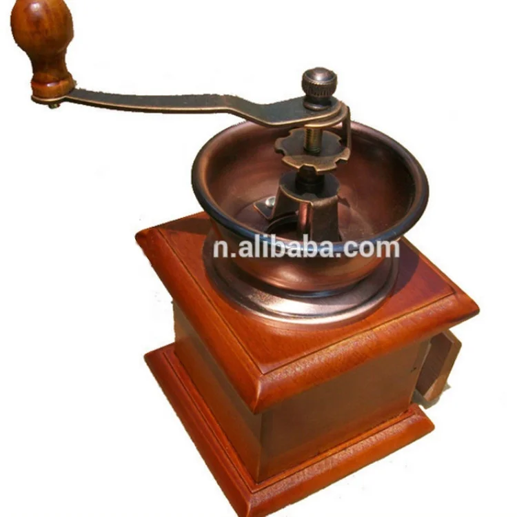 Винтажная деревянная ручная кофемолка