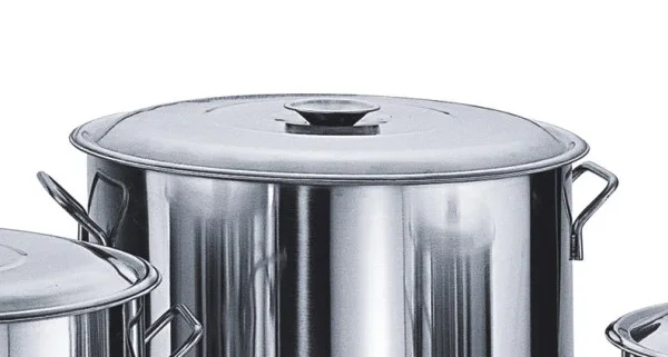 
1.0mm Thickness Stainless Steel Stock Cooking Pot For Restaurant Kitchenware 