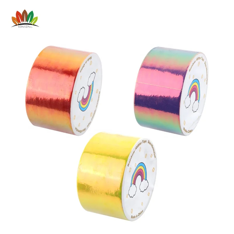 
Holographic Unicorn decorative rainbow jumbo plastic tape 