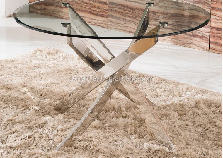 
Simple style small dining table set glass dining table for sale 