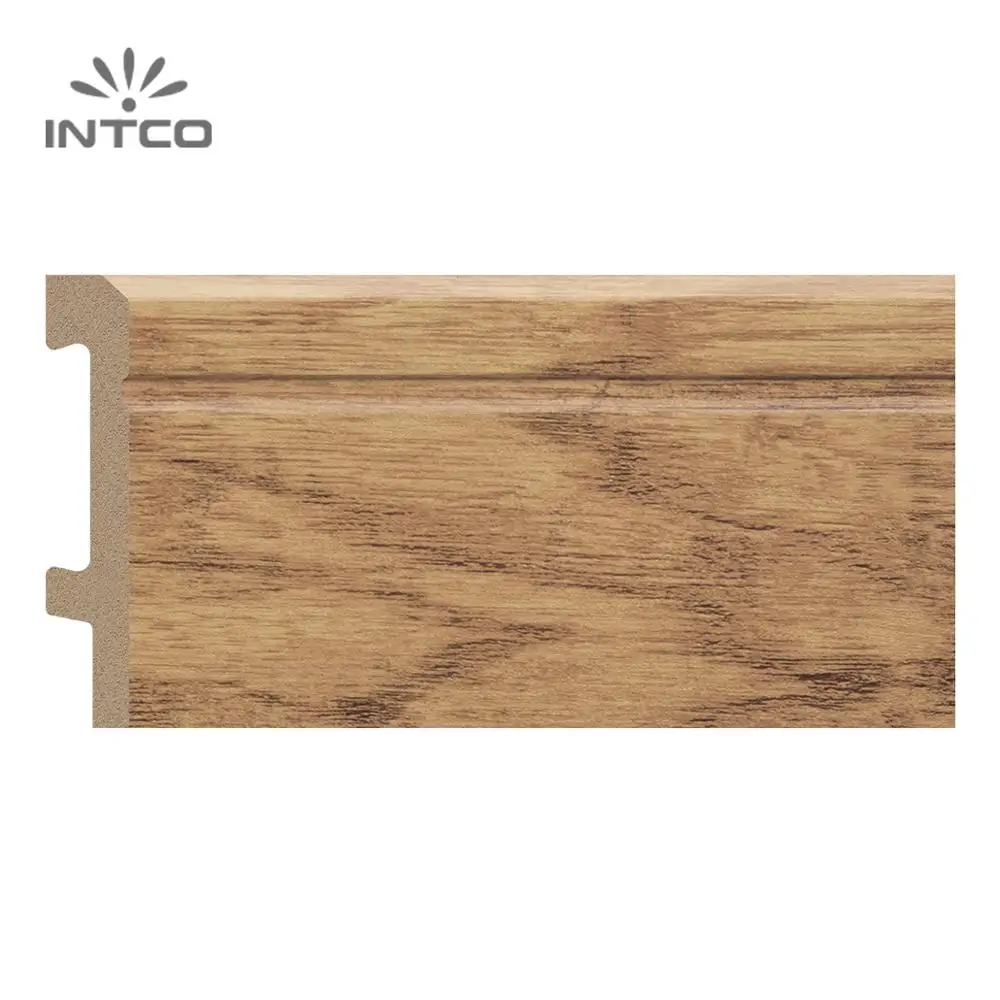 INTCO New Arrival Wood Color Waterproof Decorative Baseboard  Accessories Vinyl Floor Skirting Board
