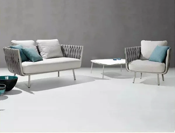 Изготовленный на заказ современный садовый набор из Китая алюминиевая Роскошная уличная садовая мебель для отдыха