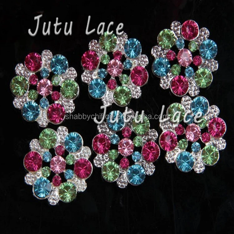 Colorful shininy wedding invitation rhinestone embellishment - festival card flat backs jewel ornaments botton