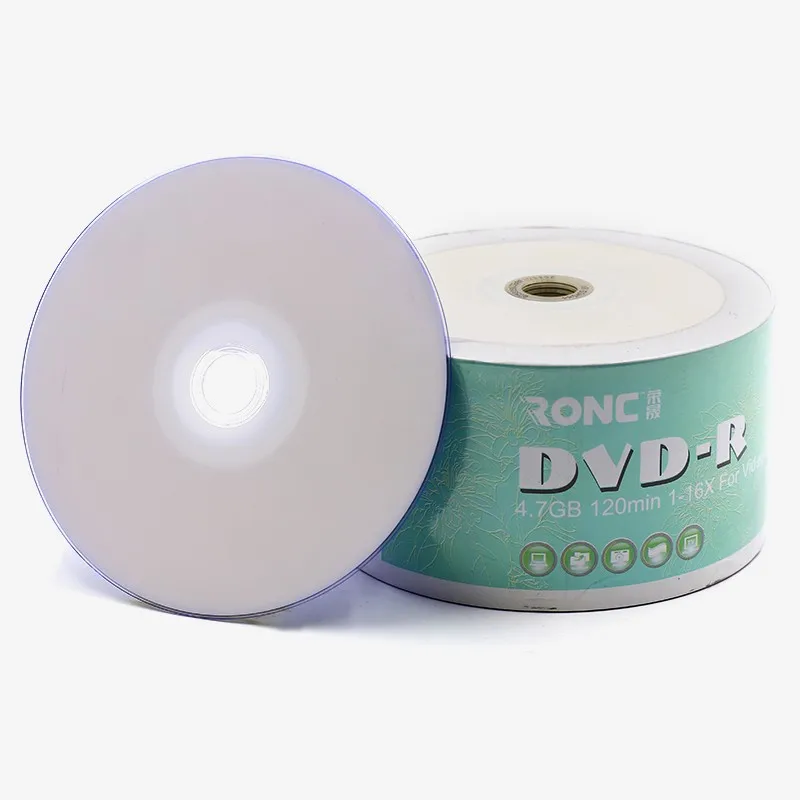 4.7GB 16x  120min white inkjet printable dvd-r - 50 Disc packing