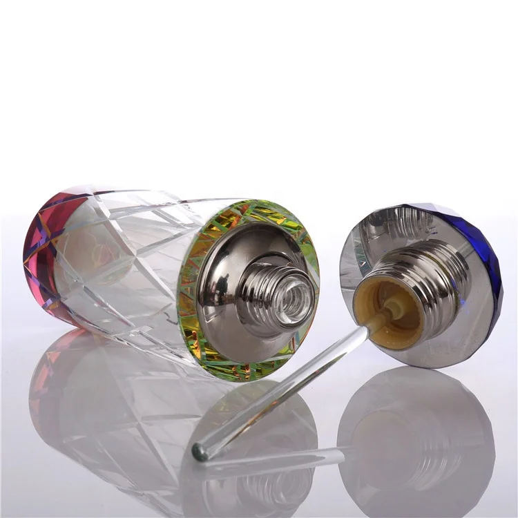 BOYE Manufacturer Empty Fancy Unique Design Arab Style Oil Perfume K9 Glass Crystal Attar Bottles