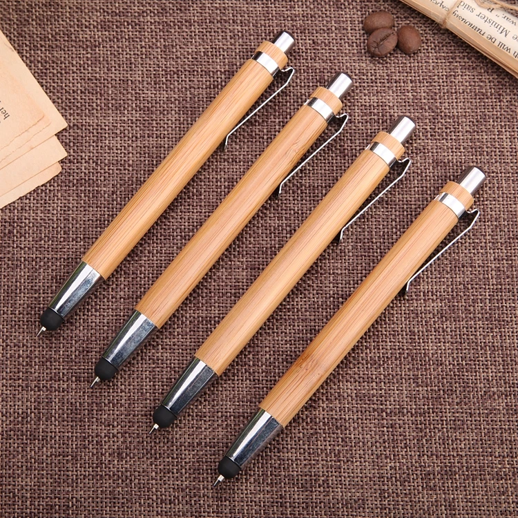 Eco friendly promotional custom wooden Bamboo stylus pen