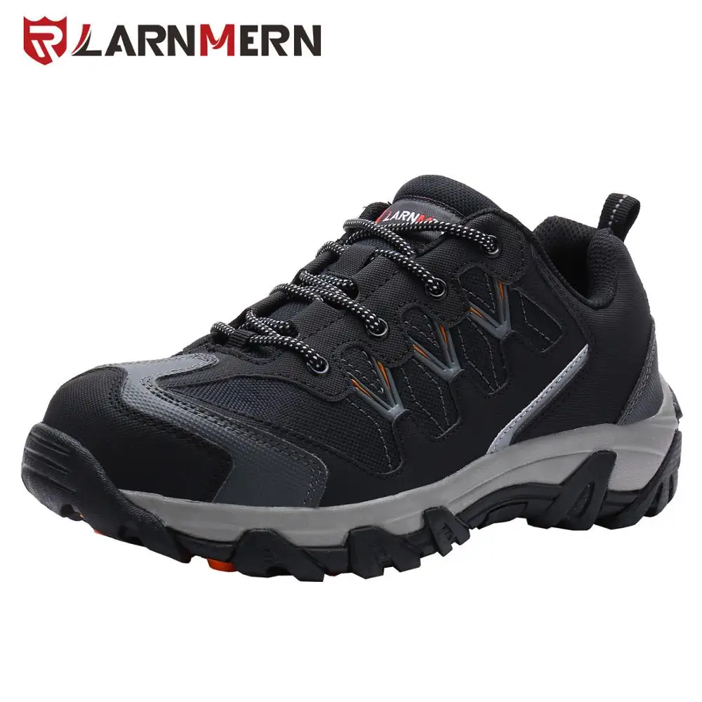 LARNMERN brand high quality durable industrial and woodland work shoes,steel cap and rubber sole sport safety shoes
