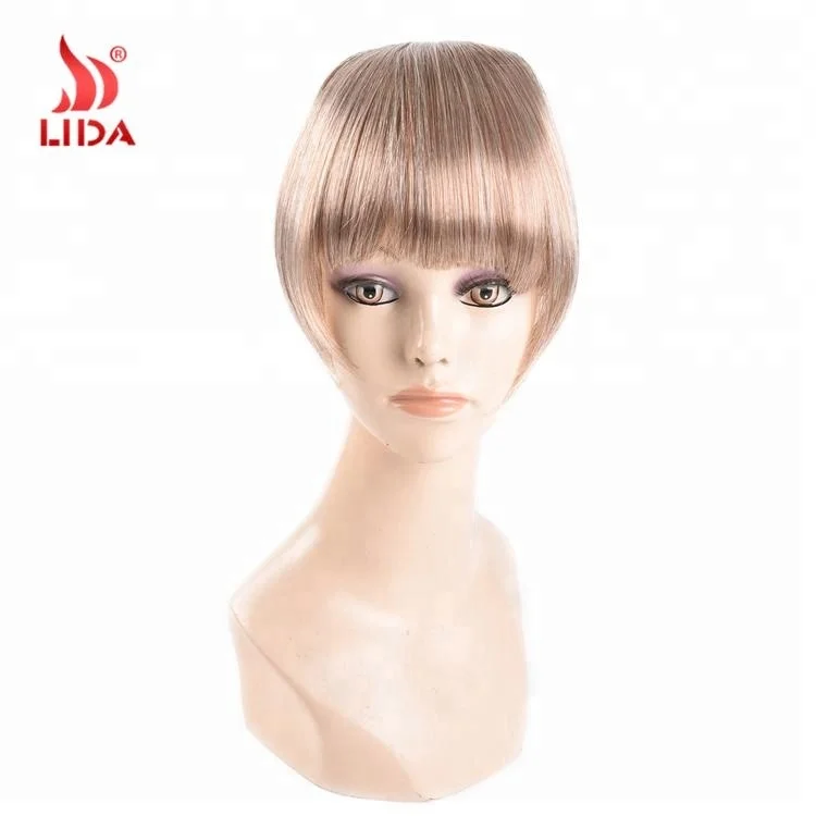 
Bangs Clip In light brown Curly Fringe China Supplier Hot Selling Synthetic bangs 