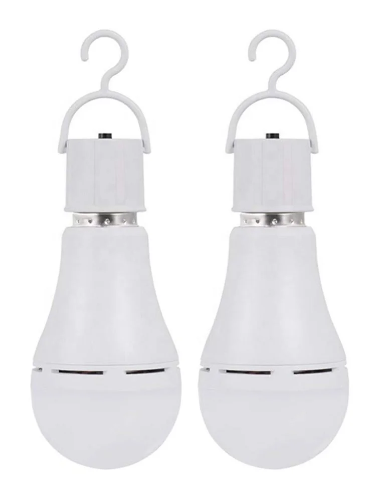 High quality long duration time 7W 12W e27 IP65 waterproof portable solar led light bulb