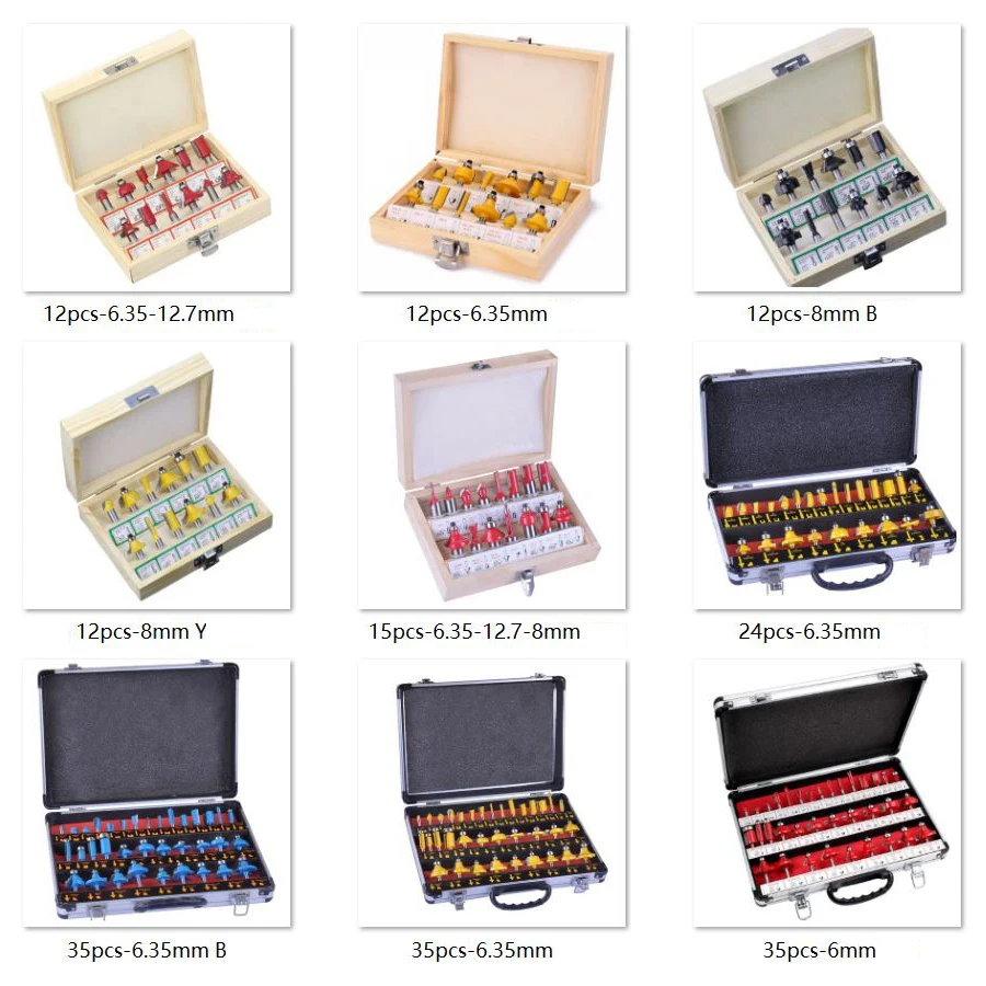 8mm shank Carbide tooth woodworking 1/2 slot router bits Grooving milling cutter for wood Trimmer engraving tools