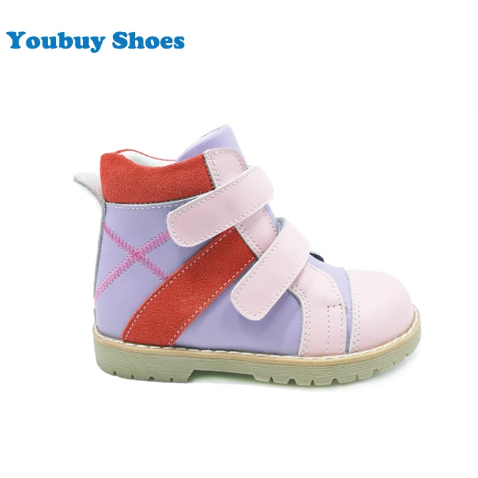 Girls stylish ankle boots kids orthopedic safety shoes manufacture in guangzhou factory