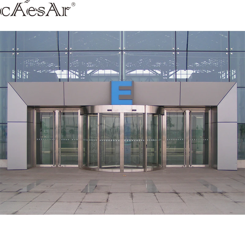 Mall  entrance  automatic aluminum  curved sliding doors for oman market