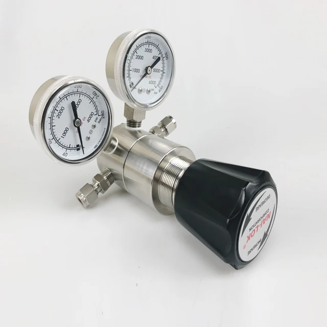 SS316 Nitrogen helium argon gas pressure regulator