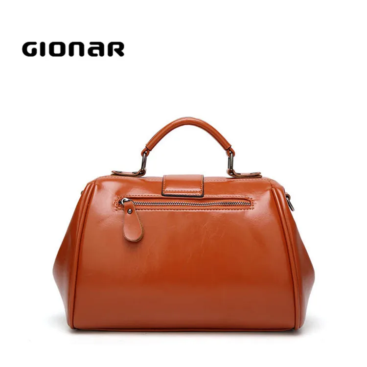 Authentic Doctor Bags Summer Designer Women Tote Branded Oil Leather Handbags Customized Logo