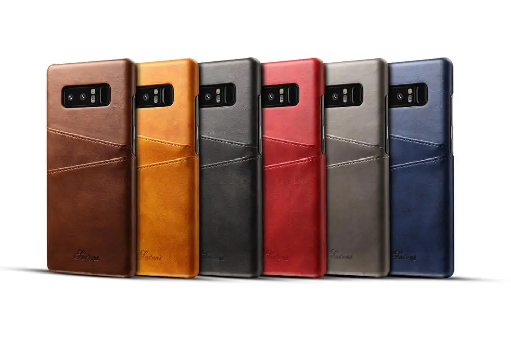 Sale Calf striae wallet cell phone case, PU leather case phone for Samsung Galaxy Note 8 case