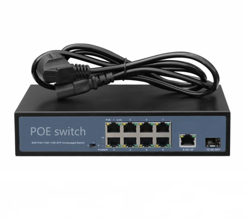 IEEE802.3af/at/bt 150w power built-in 8p POE/POE+/POE++ 8+2 port full gigabit poe switch