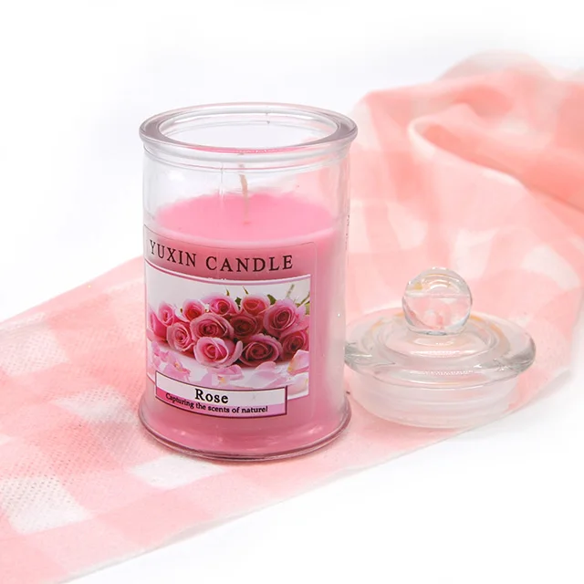 K01T Customized clear jar scented candle wedding favors