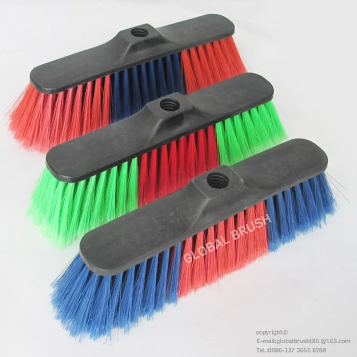 HQ0578R cheap black color Indian PP broom with soft bristle
