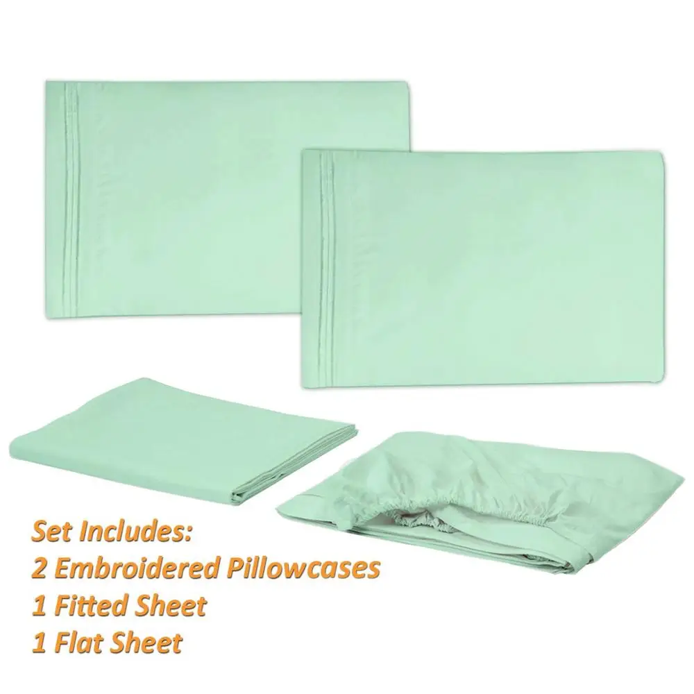 
High Quality 1000 Thread Count Egyptian Cotton Fabric Queen Size Bed Sheet Set 