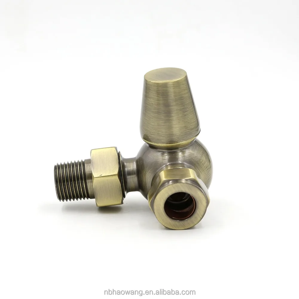 Cast Iron Radiator Corner Antique Brass Traditional Thermostatic Radiator Valve