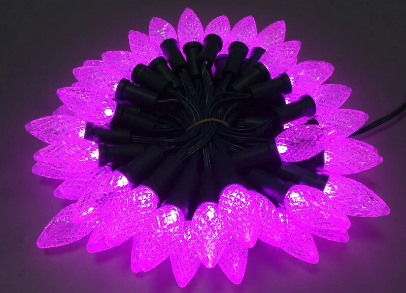 Crystal Cover Pixel Lights Holiday Decoration C7 C9 LED Strings