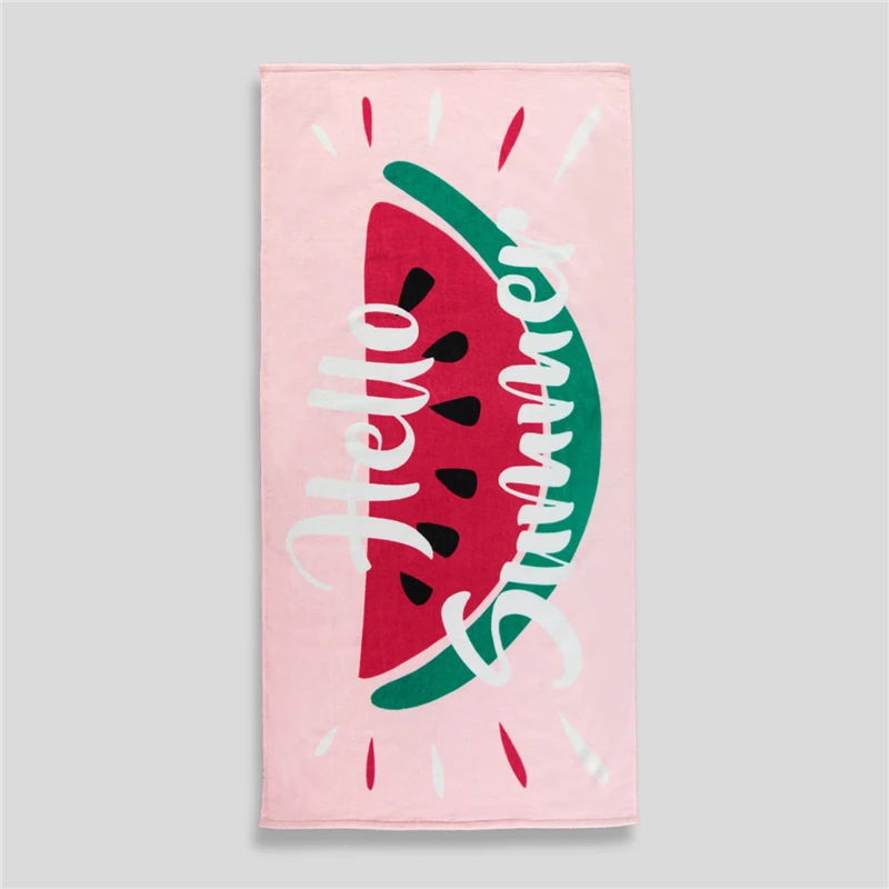 Custom Microfiber Round Printing With Reactive Logo 100% Cotton Velour Digital Blanket Cheap & Cotton Printed Beach Towel