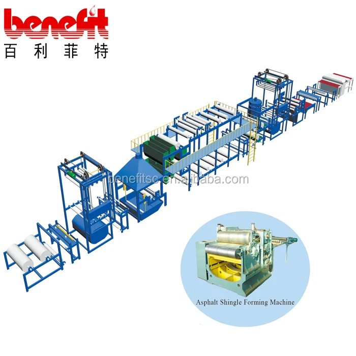 Fish scale asphalt shingle production line for roof materials
