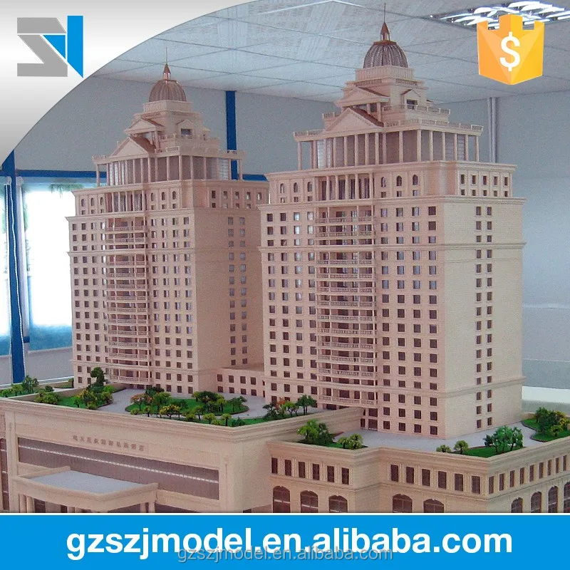 Miniature 3d building model , maquette office custom made scale models