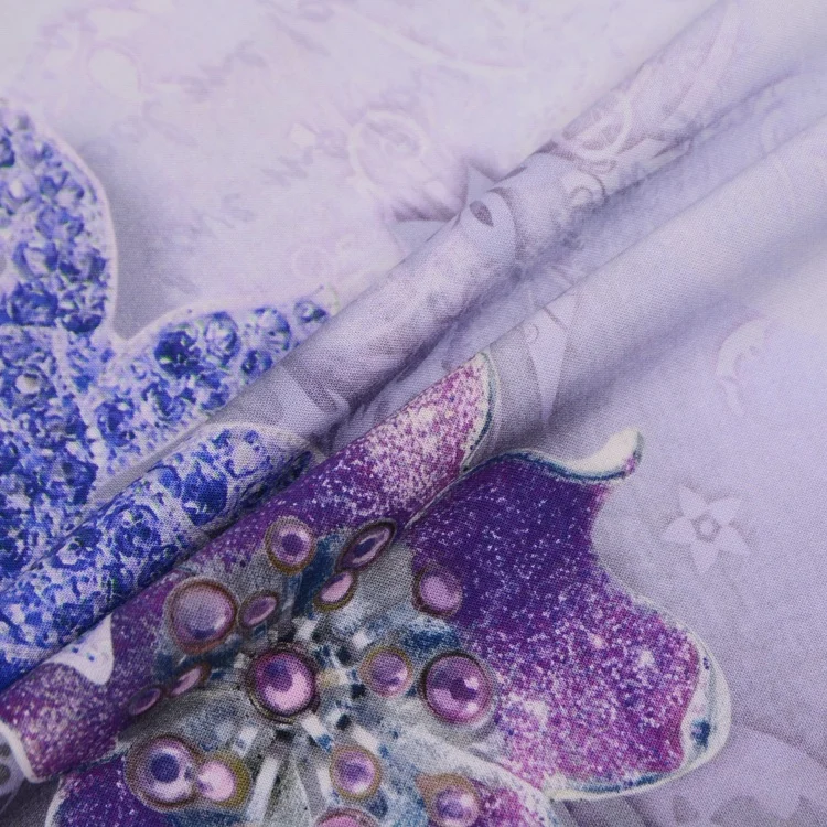 Shaoxing yanhui 130gsm wholesale 100% rayon plain woven floral fabric textiles print