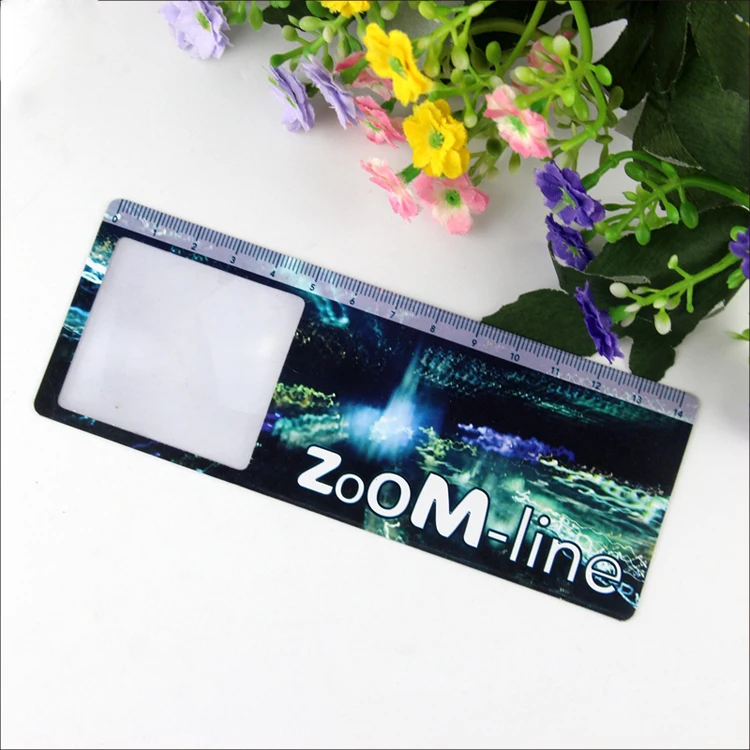 Advertising Promotional Products Plastic Magnifying Glass Sheet Business Magnifying Bookmark Card