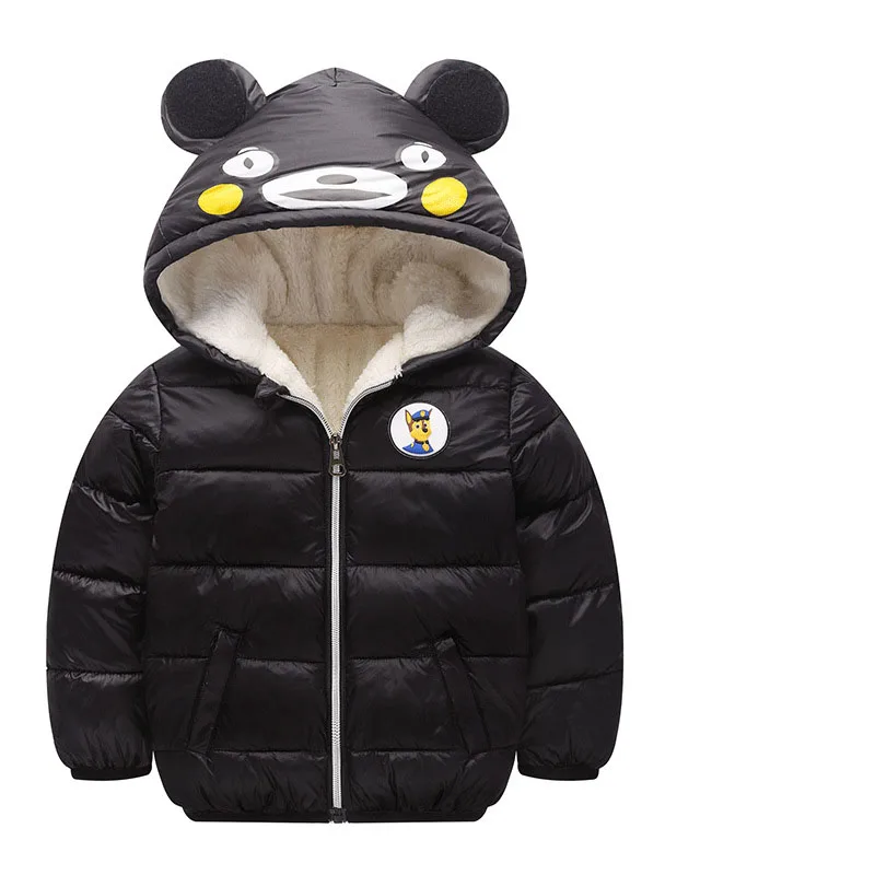 Новая зимняя теплая шапка с ушками из мультфильмов, детская стеганая куртка