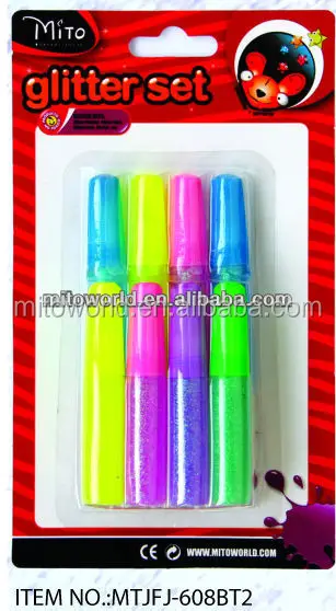 3D glitter glue pen for school sationery
