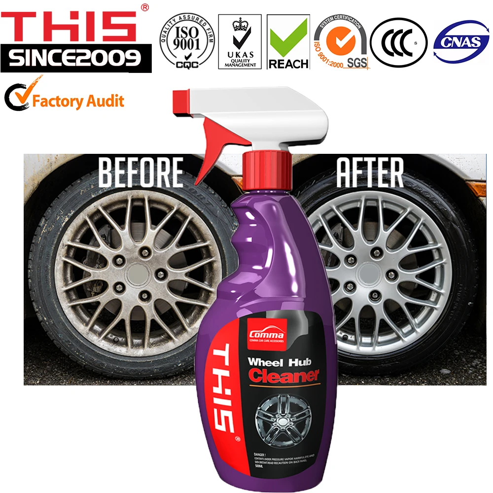 China Car Care Products Manufacturer Hot No Scrub Best All Tire Wheel Rims Aluminum Cleaner Spray car wash tyre cleaner