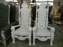 wedding  luxury red and gold king and queen throne chair velvet