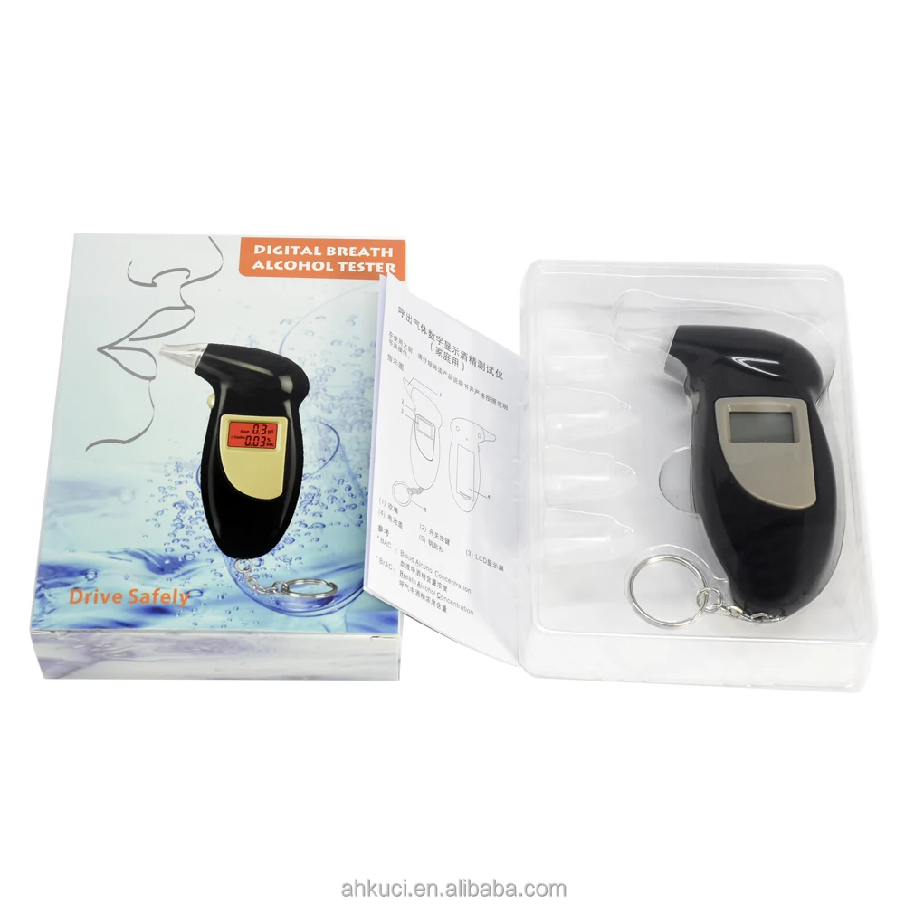 High quality LCD digital display alcohol breath tester alcohol analyzer with CE&ROHS