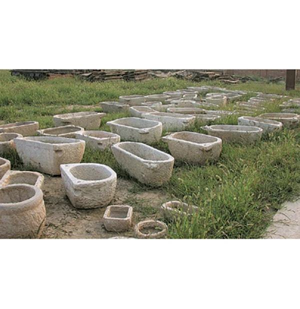 Cheap Garden Pot  Antique Big Stone Plant Bowls Old Water Tub
