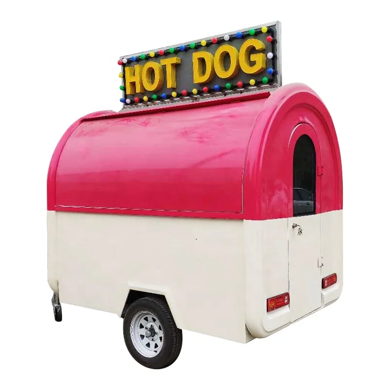 Лучшая цена, мобильный круглый трейлер для еды, тележка для хот-догов на продажу