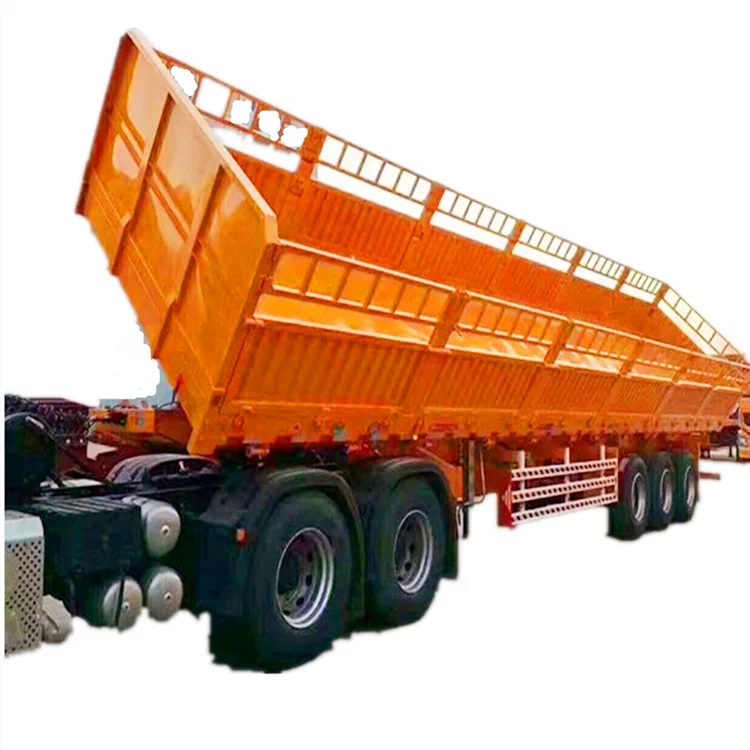 dump truck semi trailer used tipper truck for sale in europe  china factory 2 or 3 axles side dump semi trailer