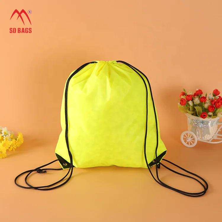 Drawstring School Bag, Drawstring Backpack Accept Customized Logo SD Bags Blank SDP Fashion Style No MOQ Multi- Color Polyester