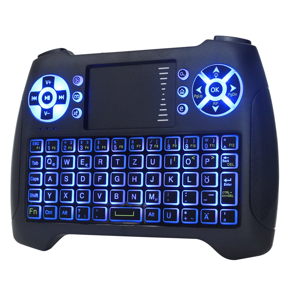 Stock German Language Layout Wireless Keyboard Mini Backlit with Touchpad