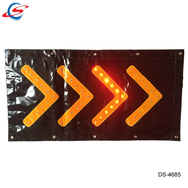 traffic car flashing arrow sign direction led chevron sign