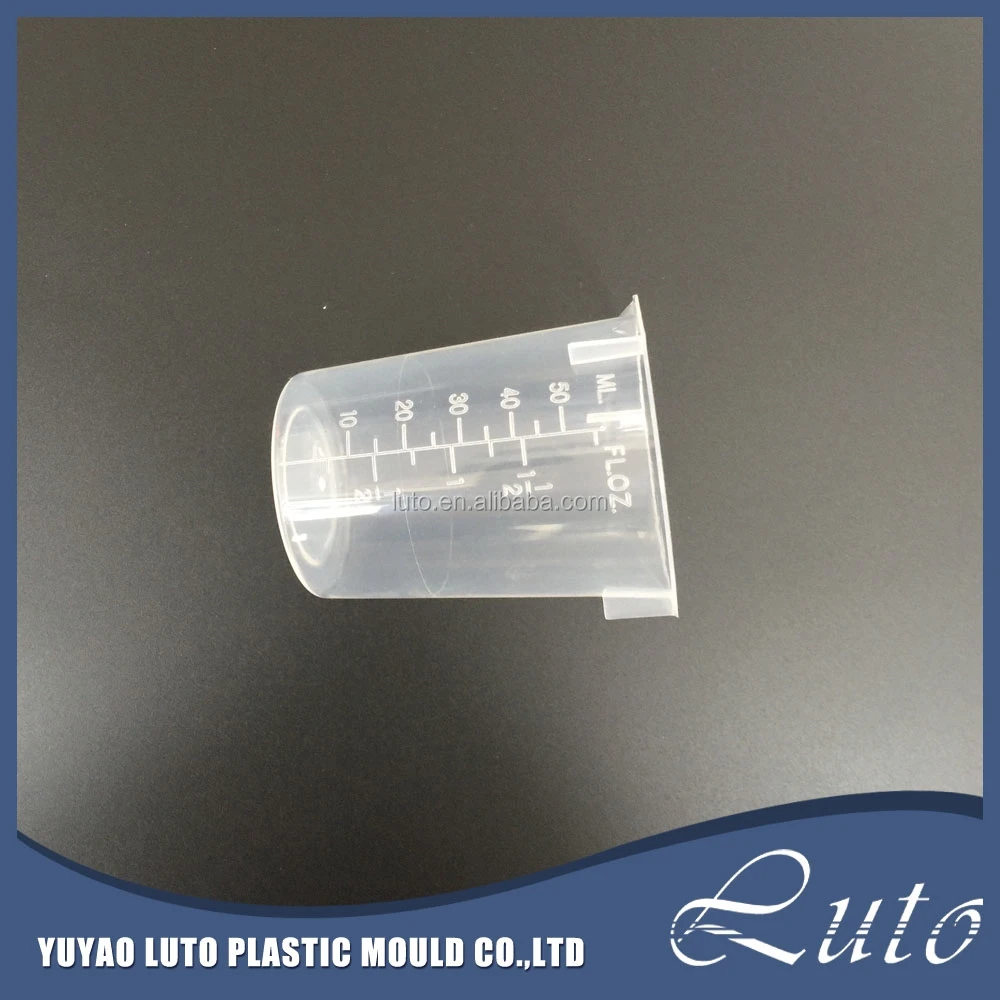 
50ml small lab transparent disposable measuring cup 