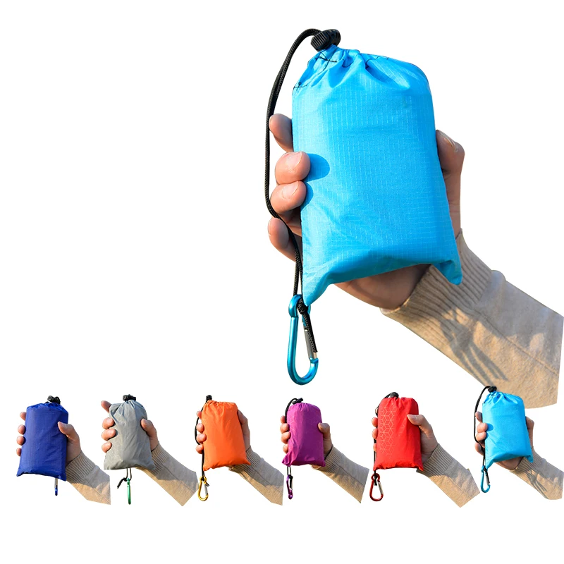 Popular Customized Outdoor Pocket Beach Blanket Small Blanket OEM Beach Mat 60*55inch General Use PKM-002 200pcs CN;ZHE