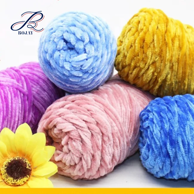 Новинка 2019, синельная пряжа Bojay толщиной 3 мм для ручного вязания и вязания крючком, 100% Полиэстеровая синельная пряжа